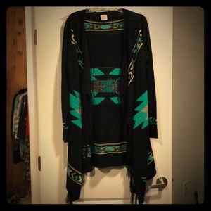 Long Sleeve, Open Front Cardigan